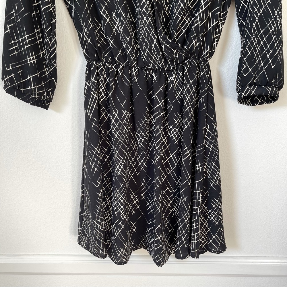 Lush Gigi Black White Skater Mini Dress Keyhole XS - Picture 7 of 13